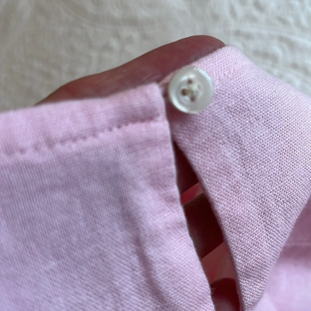 J. Crew Linen Dress Pink Tiered Ruffle Sleeveless Womens 4 Pockets Flowy Cottage